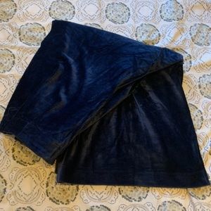 texture&thread blue pleated wide-leg corduroy pant